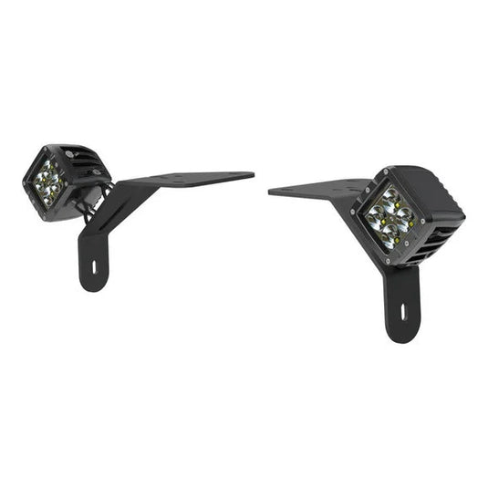 Aries 1501305 Windshield LED 2" Cube Lights & Brackets for 18-24 Jeep Wrangler JL & Gladiator JT