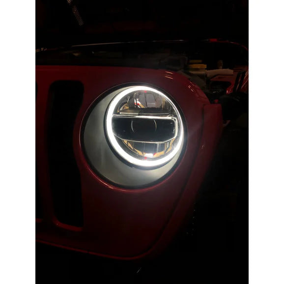 Load image into Gallery viewer, DV8 Offroad HLCJL-01 LED Headlight Pair for 18-24 Jeep Wrangler JL &amp; Gladiator JT
