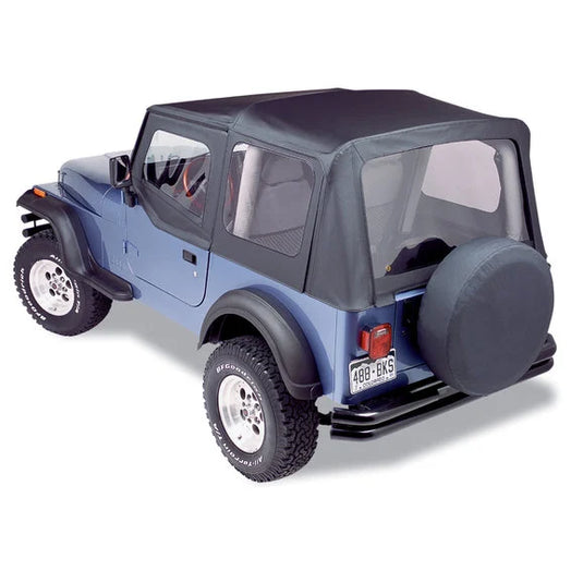 Bestop Sailcloth Replace-a-top Soft Top with Half Door Skins for 88-95 Jeep Wrangler YJ