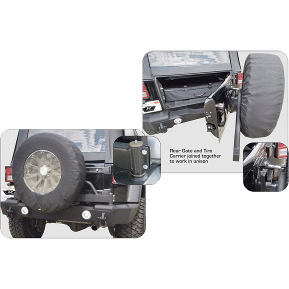 Load image into Gallery viewer, Rampage Products Rear Recovery Bumper with Tire Carrier for 07-18 Jeep Wrangler JK
