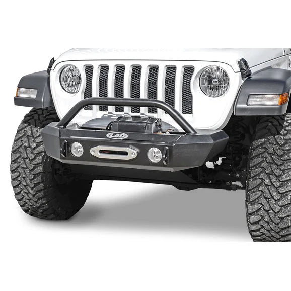 Load image into Gallery viewer, LoD Offroad Signature Series Shorty Front Bumper with Bull Bar and D-Ring Tabs for 18-24 Jeep Wrangler JL &amp; Gladiator JT
