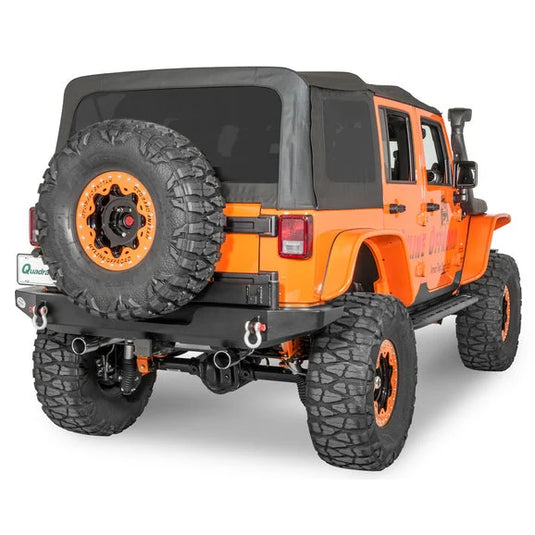 HyLine OffRoad Standard Rear Bumper & Tire Carrier Combo for 07-18 Jeep Wrangler JK