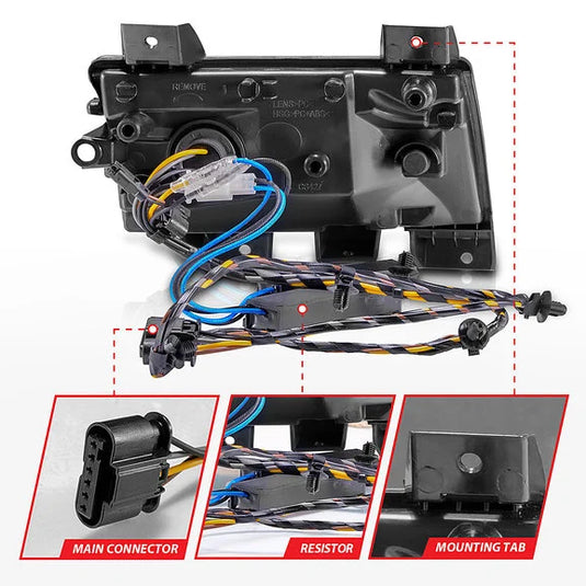 Anzo USA LED Parking Light with Sequential Turn Signal for 18-21 Jeep Wrangler JL 2-Door & Unlimited JL 4-Door Sport & Sport S