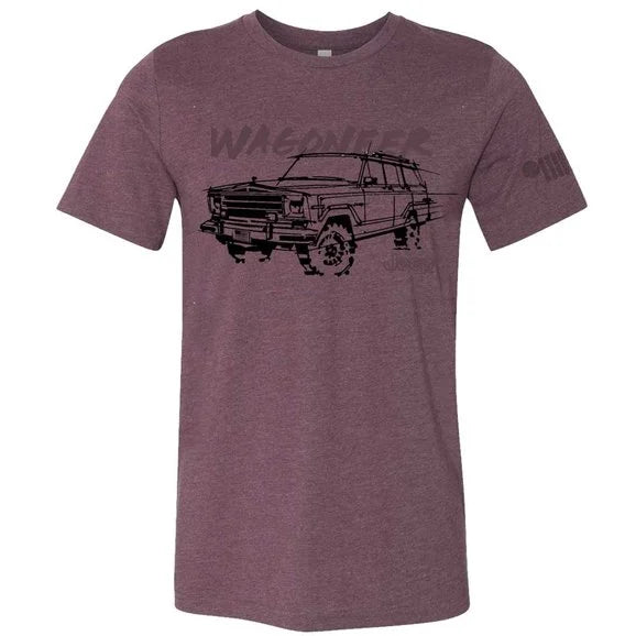 Jeep Merchandise Mens LDD Series Jeep Wagoneer T-Shirt in Burgundy