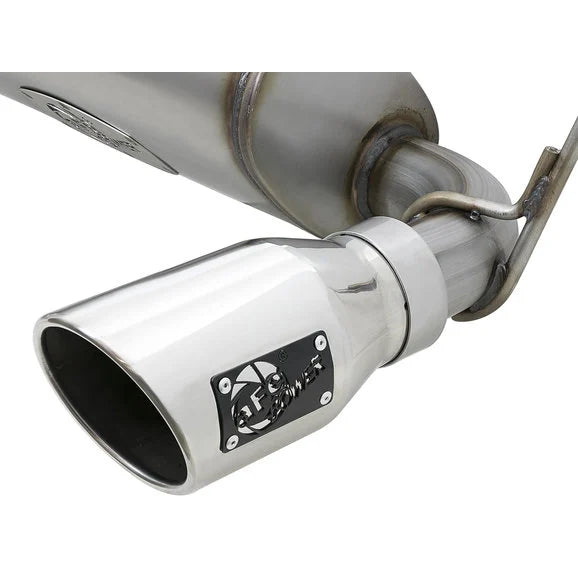 Load image into Gallery viewer, aFe Power 49-48062-P Rebel Series 2.5&quot; 409 Stainless Steel Cat-Back Exhaust System- Polished for 07-18 Jeep Wrangler JK
