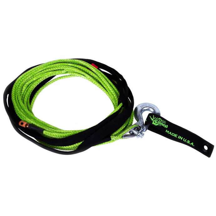 Voodoo Offroad 2.0 Santeria Series 1/4 inch x 50 ft Winch Line for UTV Green