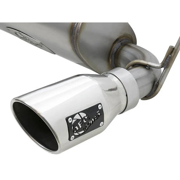 Load image into Gallery viewer, aFe Power 49-48061-P Rebel Series 2.5&quot; 409 Stainless Steel Axle-Back Exhaust System- Polished for 07-18 Jeep Wrangler JK
