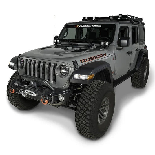 Rugged Ridge 11549.03 Arcus Front Bumper Overrider for 18-24 Jeep Wrangler JL & Gladiator JT