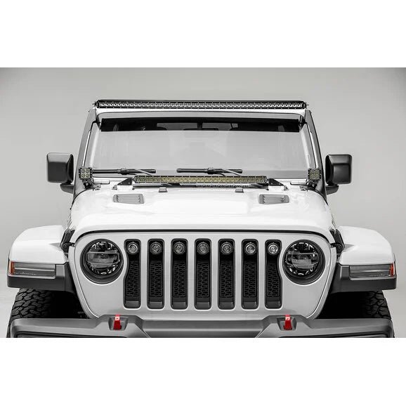 Load image into Gallery viewer, ZROADZ Z374831-KIT2S Front Roof LED Kit with (1) 50&quot; LED Straight Single Row Slim Light Bar and (2) 3&quot; LED Pod Lights for 18-24 Jeep Wrangler JL &amp; Gladiator JT
