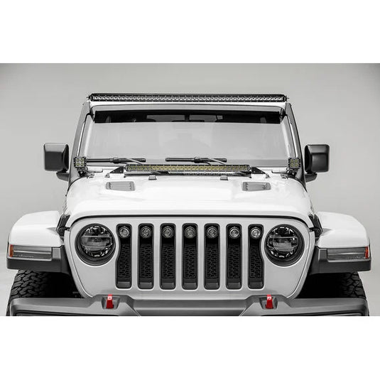 ZROADZ Z374831-KIT2S Front Roof LED Kit with (1) 50" LED Straight Single Row Slim Light Bar and (2) 3" LED Pod Lights for 18-24 Jeep Wrangler JL & Gladiator JT