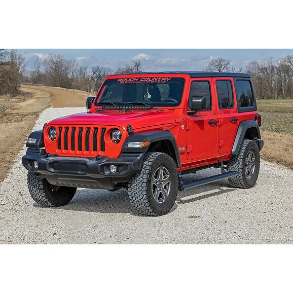 Load image into Gallery viewer, Rough Country PSR610430 Running Boards for 18-24 Jeep Wrangler JL Unlimited 4-Door
