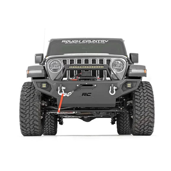 Load image into Gallery viewer, Rough Country 10585 Full Width Front Trail Bumper for 07-24 Jeep Wrangler JK, JL &amp; Gladiator JT
