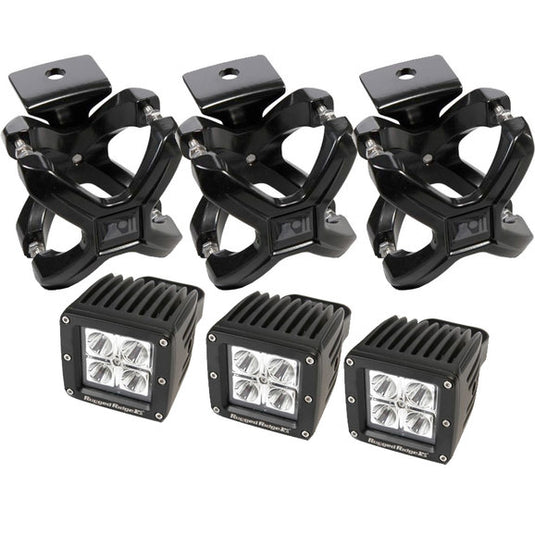 Rugged Ridge 15210.03 3 Piece X-Clamp LED Kit in Black