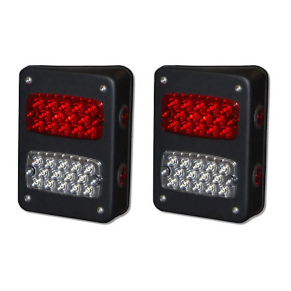 Warrior Products 2995 Steel LED Tail Light Pair for 07-18 Jeep Wrangler JK