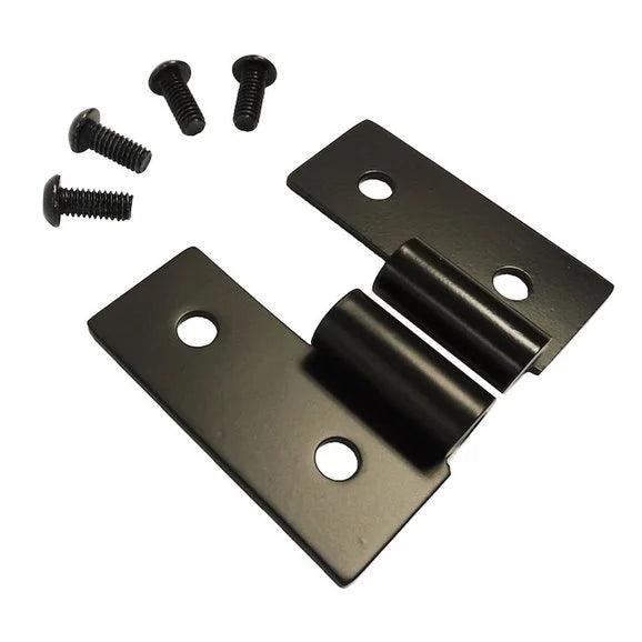 Crown Automotive RT34092 Black Stainless Steel Lower Door Hinge Bracket Set for 55-06 Jeep CJ Series, Wrangler YJ & TJ