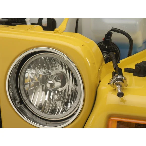 Load image into Gallery viewer, Rampage Products 5089925 Rampage H4 MSR Headlight Conversion Kit for 58-86 Jeep CJ with 12 volt system and 97-06 Jeep Wrangler TJ &amp; Unlimited
