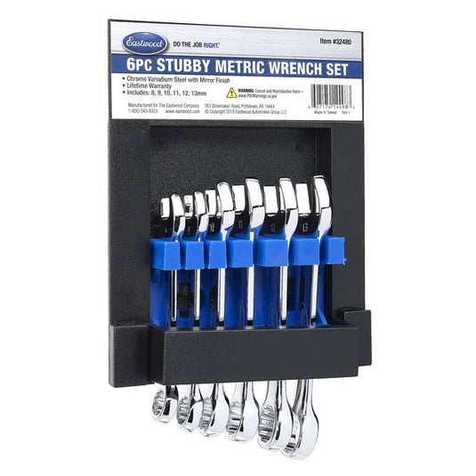 Eastwood 32480 6-Piece Stubby Metric Wrench Set