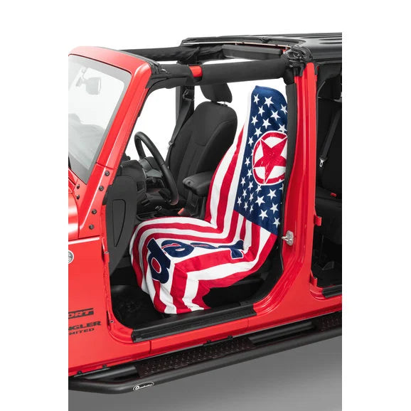 Load image into Gallery viewer, Insync Cabana Stripe Jeep Logo Beach Towel 2 Go
