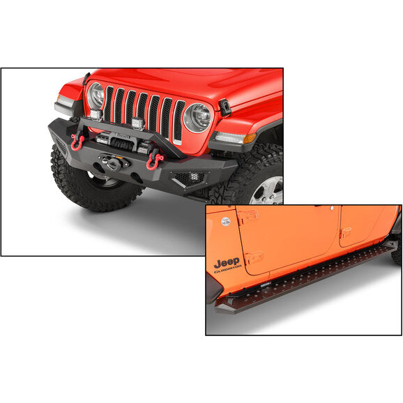 Load image into Gallery viewer, Carnivore Front Bumper &amp; Side Steps Combo for 20-24 Jeep Gladiator JT
