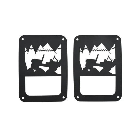 Load image into Gallery viewer, Kentrol 80702 Jeep Heritage Tail Light Guards for 07-18 Jeep Wrangler JK
