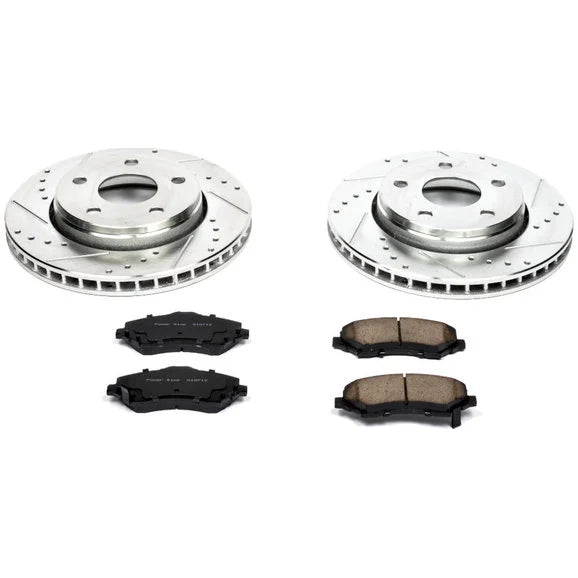 Power Stop K3097 Front Z23 Evolution Sport Performance 1-Click Brake Kit for 07-18 Jeep Wrangler JK