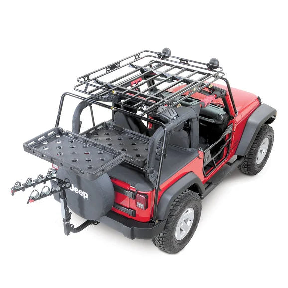 Load image into Gallery viewer, Bestop 41412-01 HighRock 4x4 Tailgate Rack Bracket for 07-18 Jeep Wrangler JK
