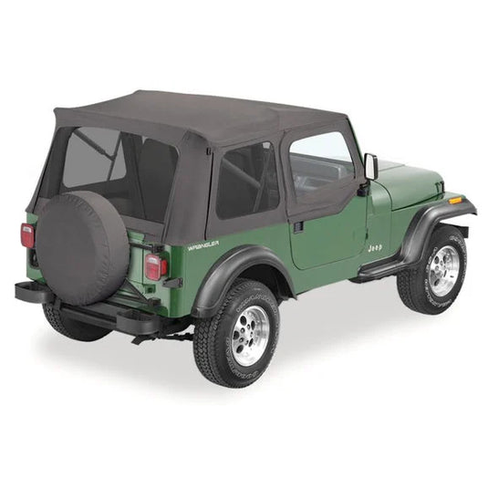 Bestop Supertop Soft Top with Tinted Windows and Soft Upper Doors for 87-95 Jeep Wrangler YJ