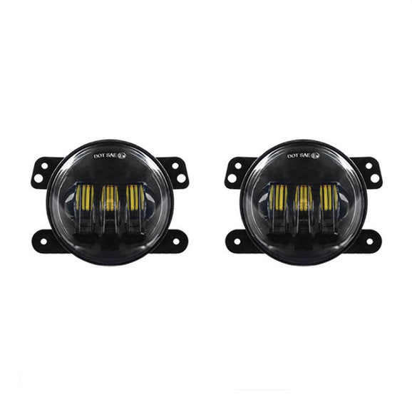 Load image into Gallery viewer, Quake LED QTE904 RGB 4&quot; LED Fog Lights for 18-24 Jeep Wrangler JL &amp; Gladiator JT
