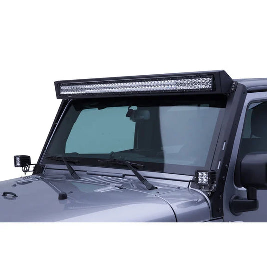 Go Rhino 731500T 50" LED Bar Windshield Light Frame for 07-18 Jeep Wrangler JK