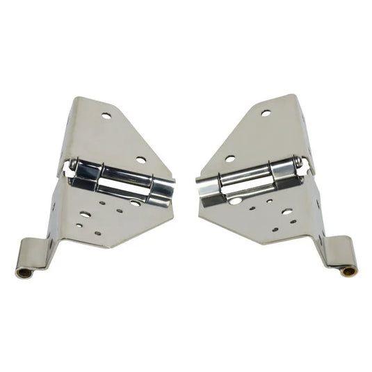 Kentrol Stainless Steel Windshield Hinge Set for 76-95 Jeep CJ & Wrangler YJ