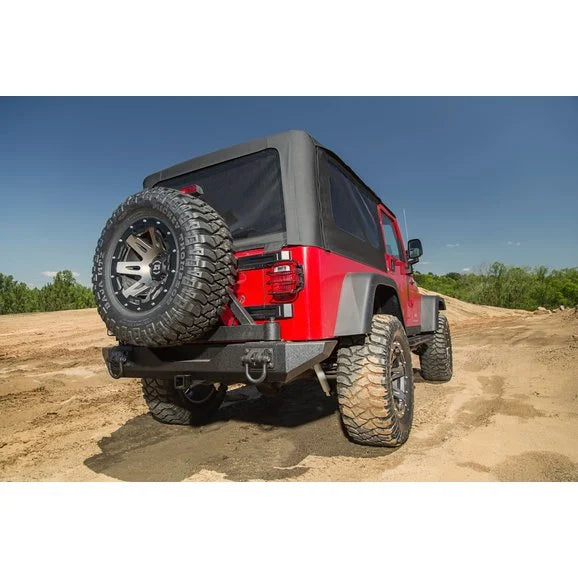 Rugged Ridge 11546.42 Xtreme Heavy Duty Tire Carrier Mount in Textured Black for 76-06 Jeep Wrangler YJ, TJ, TJ Unlimited & CJ