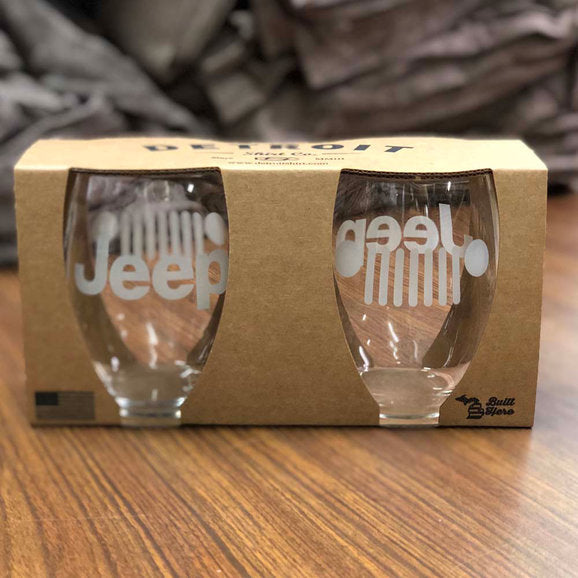 Jeep Merchandise Jeep Logo Wine Glass Set