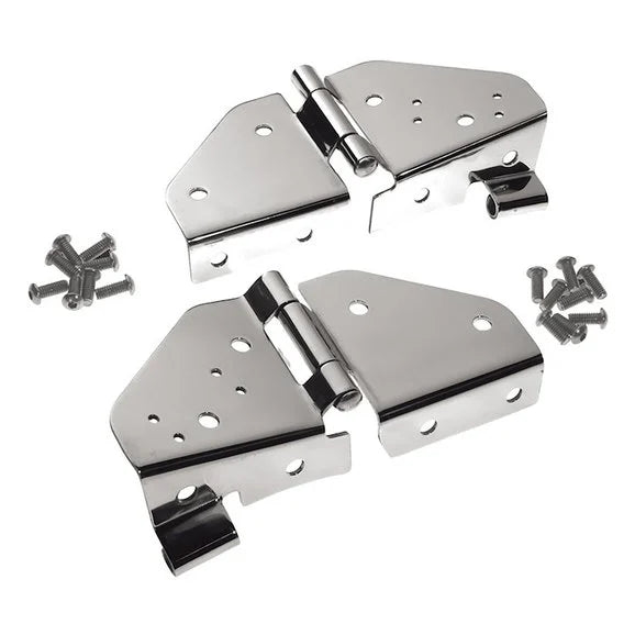 Crown Automotive Stainless Steel Windshield Hinges for 76-95 Jeep CJ & Wrangler YJ