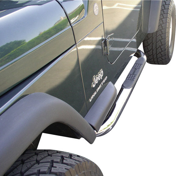 Load image into Gallery viewer, Aries 35600-2 3&quot; Round Side Bars in Stainless Steel for 87-06 Jeep Wrangler YJ, TJ &amp; Unlimited
