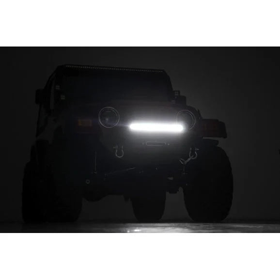 Load image into Gallery viewer, Rough Country 10595 Full Width Front LED Winch Bumper for 87-06 Jeep Wrangler YJ &amp; TJ
