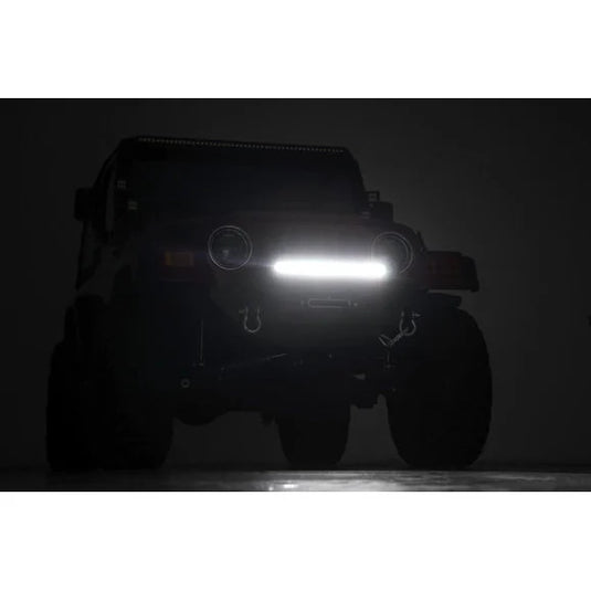 Rough Country 10595 Full Width Front LED Winch Bumper for 87-06 Jeep Wrangler YJ & TJ