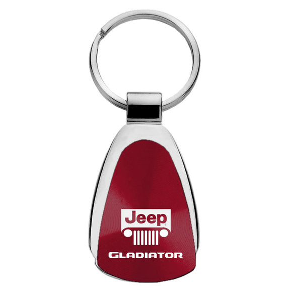 Load image into Gallery viewer, Automotive Gold Teardrop Jeep Logo Gladiator Keychain
