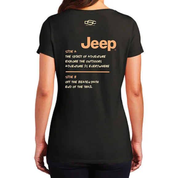 Load image into Gallery viewer, Jeep Merchandise Ladies Jeep Adventure Mixtape T-Shirt in Black
