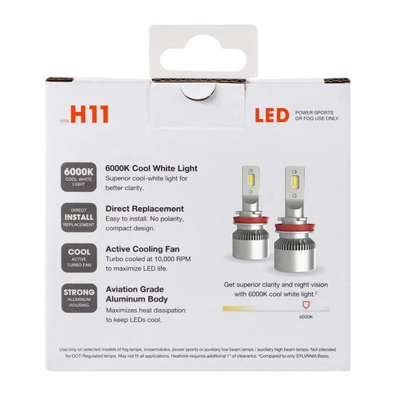 Load image into Gallery viewer, Sylvania H11SL.BX2 #H11 LED Fog &amp; Powersports Bulb 2 Pack
