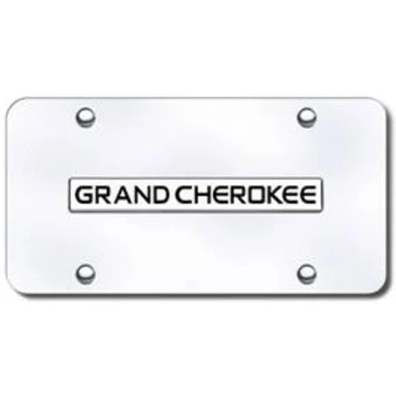 Automotive Gold GRANCC 3-D Stainless Steel Jeep Grand Cherokee Logo License Plate