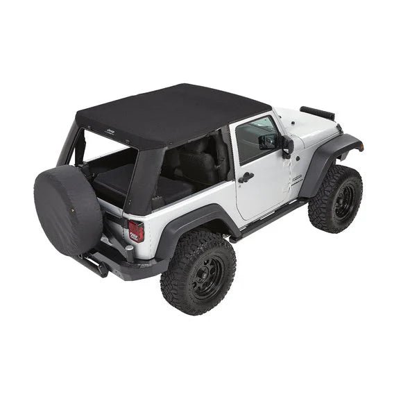 Load image into Gallery viewer, Bestop 5446217 Jeep Logo Trektop Pro Soft Top in Black Twill for 07-18 Jeep Wrangler JK 2-Door
