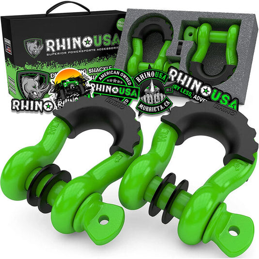 Rhino USA 3/4" D-Ring Shackle Set