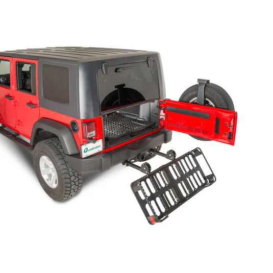 VersaHitch 2" Receiver Hitch with Wiring Kit, Jeep Logo Plug & Cargo Rack for 07-18 Jeep Wrangler JK