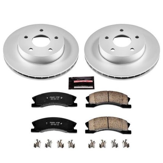 Power Stop CRK2149 Front Z17 Evolution Geomet Coated Brake Kit for 99-04 Jeep Grand Cherokee WJ with Akebono Calipers