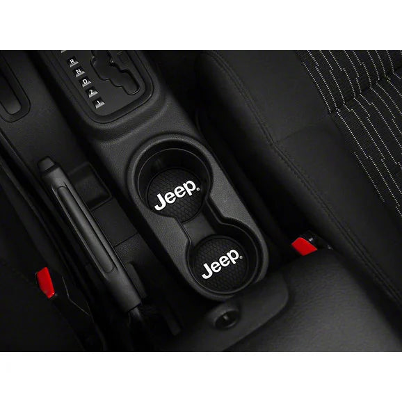 Load image into Gallery viewer, Plasticolor 000652R01 Jeep Logo Cup Holder Coaster  for Jeep Vehicles
