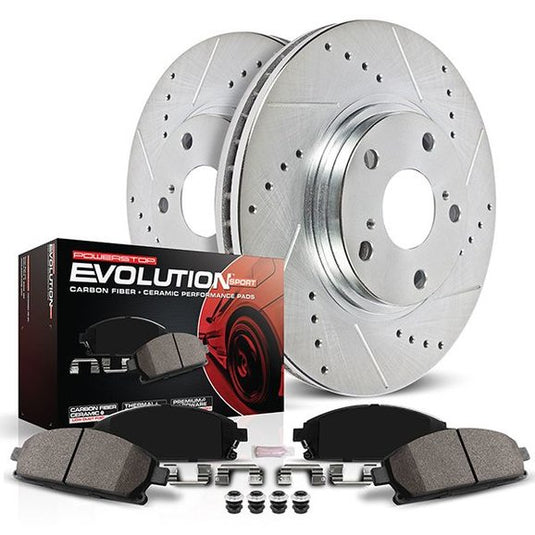 Power Stop Rear Z23 Evolution Sport Upgrade Brake Kit for 18-24 Jeep Wrangler JL