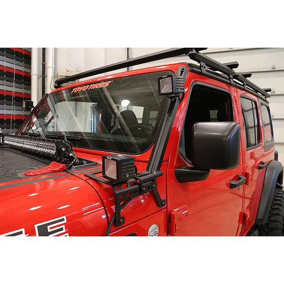 Load image into Gallery viewer, Dee Zee A-Pillar &amp; Cowl Accessory Light Brackets for 18-20 Jeep Wrangler JL &amp; Gladiator JT
