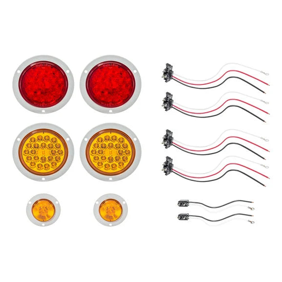 Truck-Lite LED Tail Light Kit for 84-96 Jeep Cherokee XJ with JCR HD Tail Light Housings