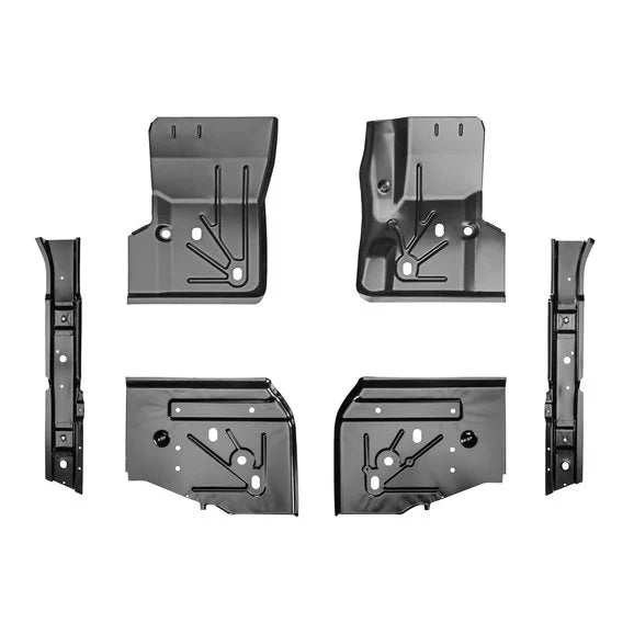 Load image into Gallery viewer, Key Parts Original Replacement Stamped Steel 6pc Floor Section Kit for 97-06 Jeep Wrangler TJ
