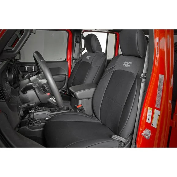 Load image into Gallery viewer, Rough Country Front &amp; Rear Neoprene Seat Covers for 20-23 Jeep Gladiator JT
